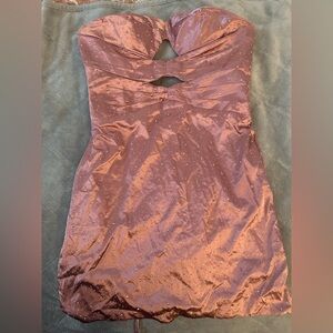 Strapless Pink Dress with Cutout size s NWT